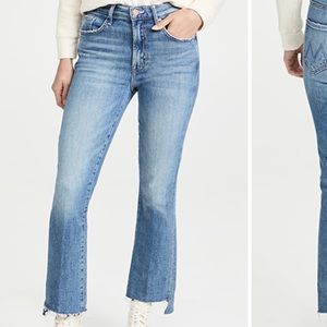 Mother Denim Insider Crop Fray Jeans (Color: Scenic Route)